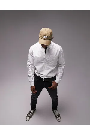 Topman Long sleeve relaxed oxford shirt in