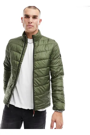 Only & Sons Lightweight puffer in khaki