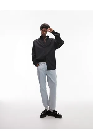 Topman Long sleeve super oversized fit formal shirt in