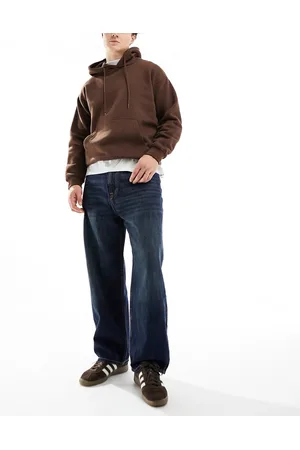Pull&Bear Wide baggy fit jeans in washed
