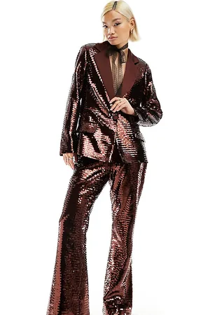 Labelrail X Dyspnea sequin oversized blazer co-ord in bronze