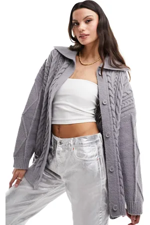 ASOS Chunky cardigan in cable knit in