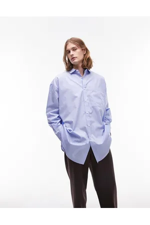 Topman Long sleeve extreme oversized fit shirt in light