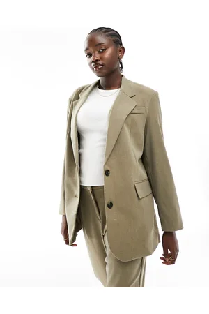 VERO MODA Oversized tailored blazer co-ord in beige