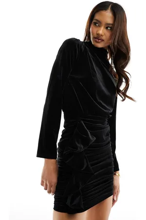 River Island Cowl neck ruched mini dress in