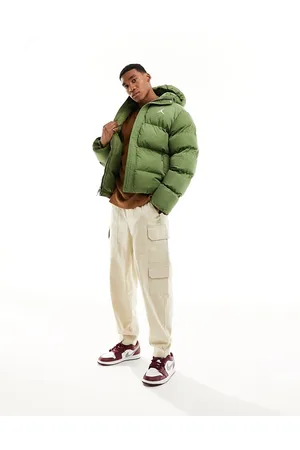 Jordan Flight Essentials hooded puffer coat in olive