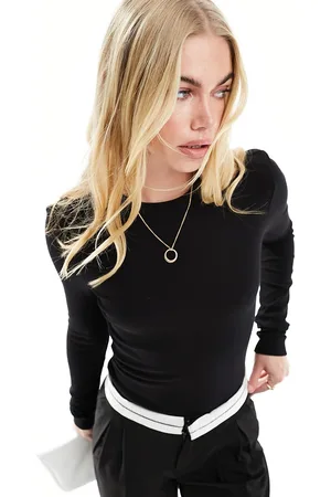 & OTHER STORIES Ribbed long sleeve top in