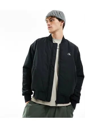 Calvin Klein Monogram logo bomber jacket in