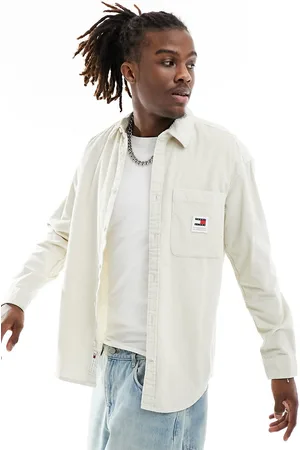 Tommy Hilfiger Relaxed chunky corduroy shirt in beige