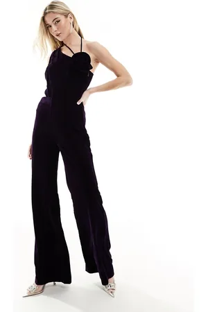 MANGO Corsage wide leg jumpsuit in