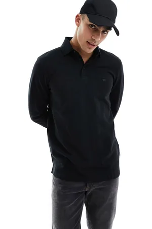 Wrangler Long sleeve refined polo shirt in