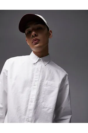 Topman Long sleeve regular fit oxford shirt in