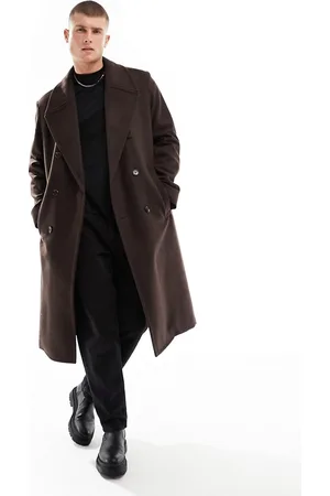 River Island Studio wool coat in dark