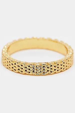ASOS 14k plated ring with fine chain link detail
