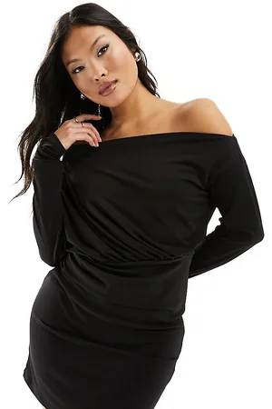 River Island Off the shoulder mini dress in