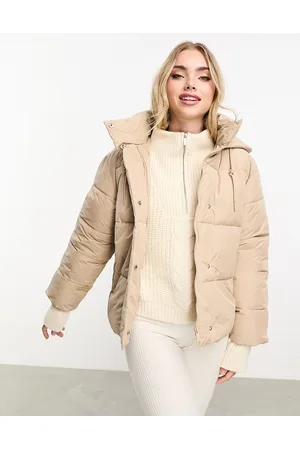 Pimkie Hooded padded jacket in beige