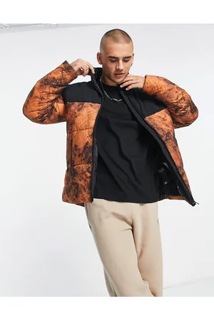 Champion Small logo puffer jacket in and black