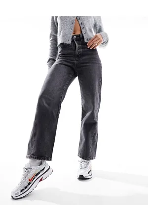 MANGO Straight leg jeans in washed