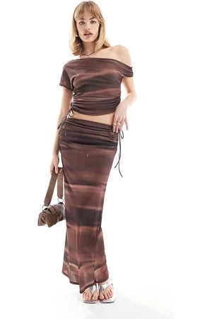 COLLUSION Printed maxi skirt co-ord in