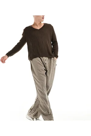 COLLUSION Unisex baggy check trouser