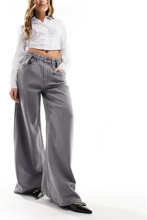 ASOS Premium wide leg jean with soft pleats in