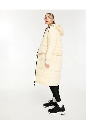 Ellesse Zanibellato longline puffer coat in off
