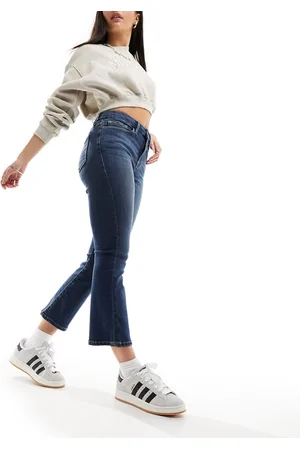 River Island Crop bootcut jeans in dark denim