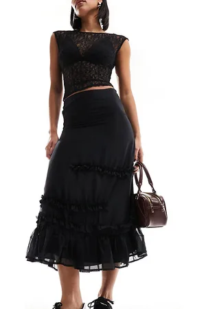 Reclaimed Maxi skirt with ruffle detail