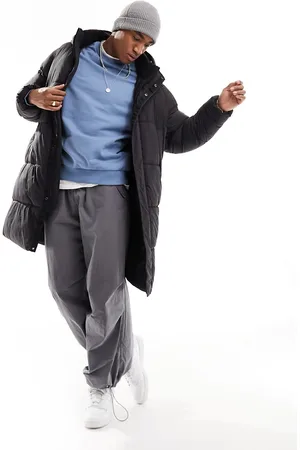 Pull&Bear Long line puffer jacket in