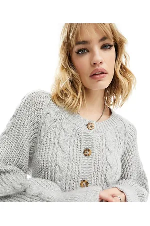 Reclaimed Button up cable cardigan in
