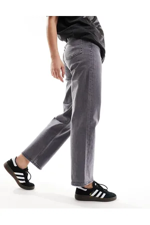 Monki Zami high waist straight leg jeans in light dusty