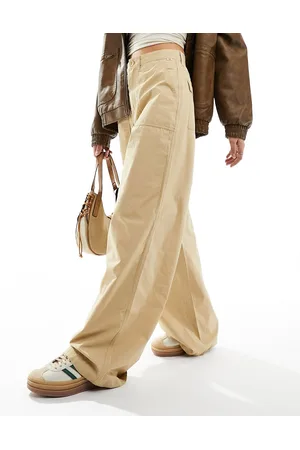 Tommy Hilfiger Claire high rise wide cargo pant in sand