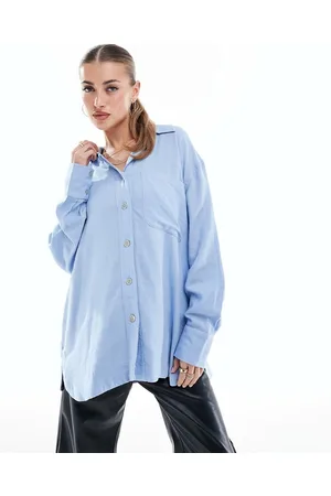 River Island Oversized linen shirt in