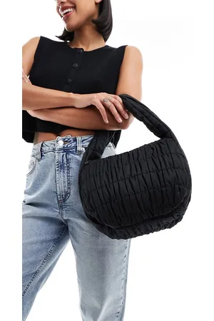 Pieces Textured quilted shoulder bag in