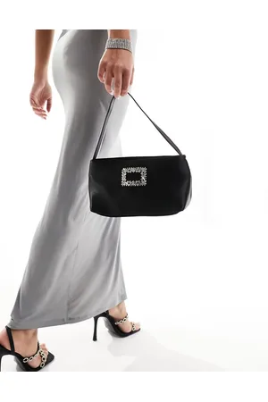 True Decadence Satin shoulder bag with embellished detail in
