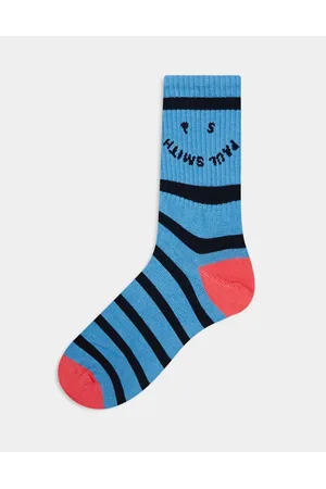 Paul Smith Stripey sock in blue and stripe