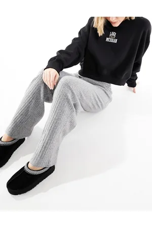 Pull&Bear Soft touch straight leg trouser in charcoal