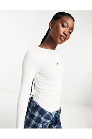 New Look Lettuce edge long sleeve top in