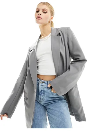 Pieces Oversized longline blazer in