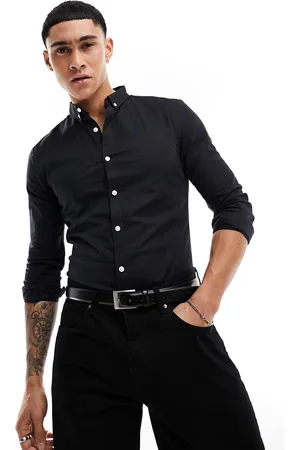 New Look Long sleeve muscle fit shirt in