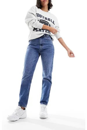 Pull&Bear High waisted mom jean in dark
