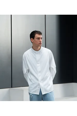 Labelrail X Isaac Hudson soft oversized sleeve detail shirt in off