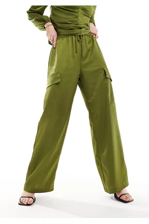 Y.A.S Ezra straight cargo pant co ord in olive