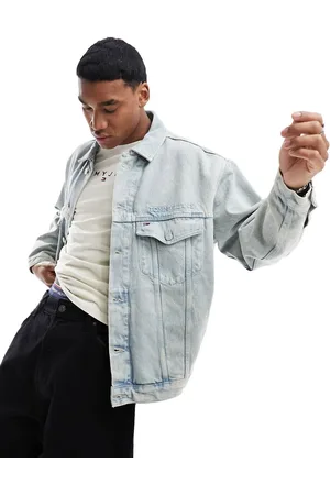 Tommy Hilfiger Aiden oversized trucker jacket in light acid wash