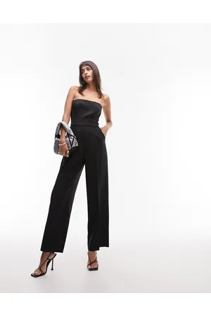 Topshop Tailored bandeau jumpsuit in
