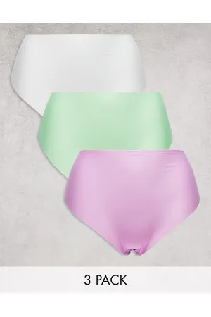 ASOS 3 pack no vpl hipster short in white, lilac & pistachio