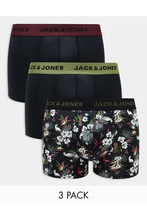 JACK & JONES 3 pack trunks in floral &