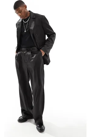 Weekday Uno co-ord loose fit satin trousers in