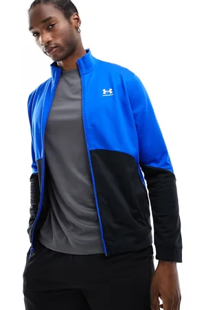 Under Armour Colourblock tricot jacket in and black