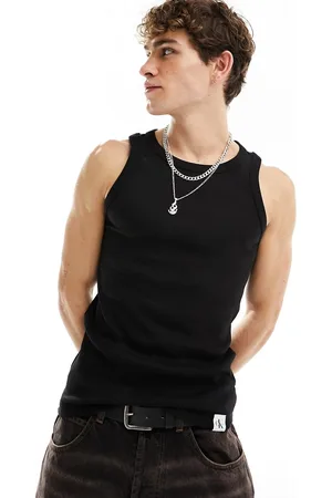 Calvin Klein Woven tab logo tank top in